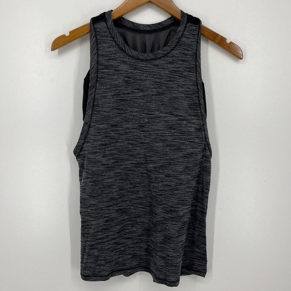 Lululemon Tank Top Women's Size 6 Gray Built-In Sports Bra Racerback - Picture 1 of 10